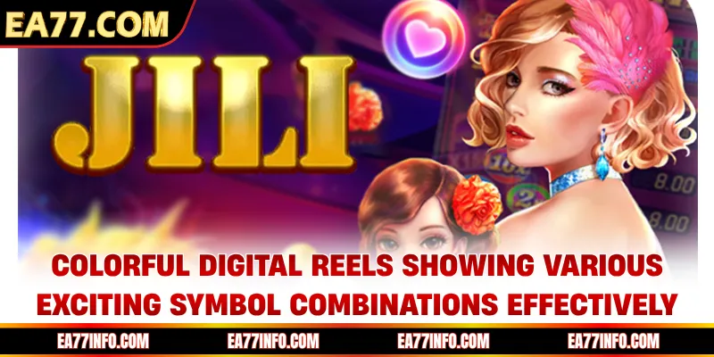Colorful digital reels showing various exciting symbol combinations effectively
